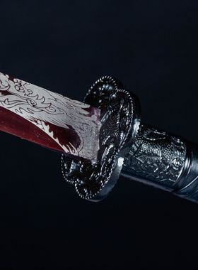 龙泉市刀剑高碳钢发红绣春刀