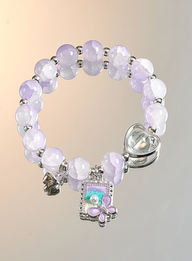 超仙绮萝蝶梦手链女甜美爱心铃铛