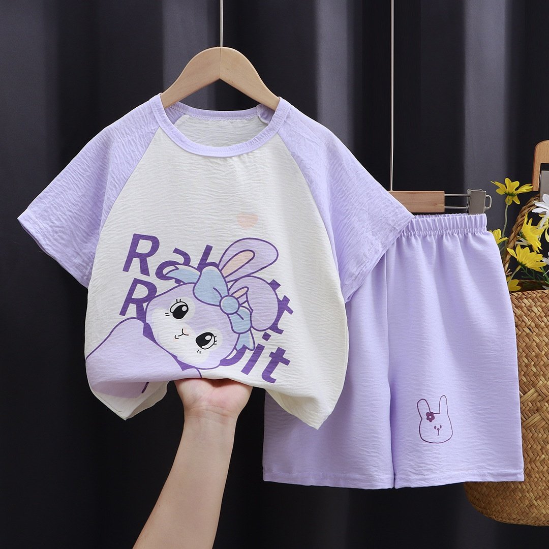 儿童夏季短袖短裤套装 男童云朵棉卡通休闲睡衣 女宝宝可爱,淘宝优惠券,粉丝福利购,淘宝优惠卷