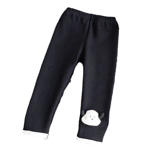 女童秋冬新品卡通加绒打底裤韩版童装女宝宝一体绒保暖外穿裤子潮 - 图3