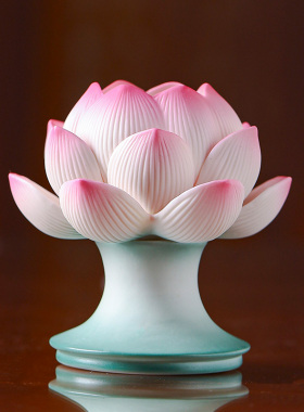 梵趣LED灯长明灯插电陶瓷灯佛灯家用佛前供佛观音莲花灯佛供灯