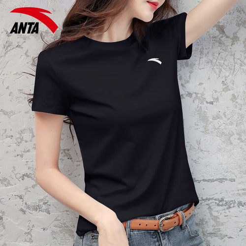 安踏冰丝短袖T恤女装夏季2025新款女士速干衣透气薄款旗舰店上衣 - 图0