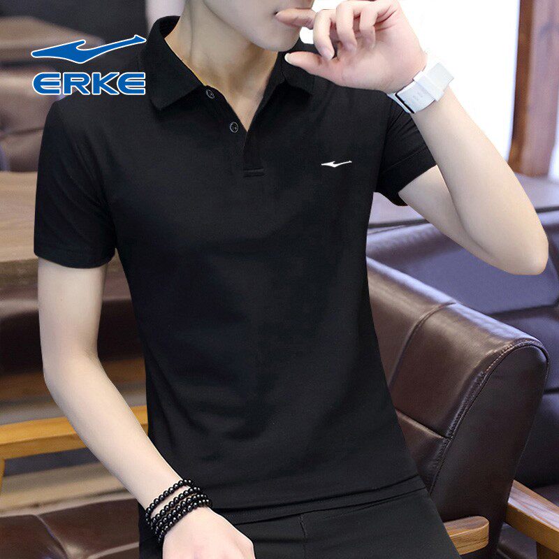 鸿星尔克短袖t桖男款夏季polo衫 嘉梦特运动运动T恤