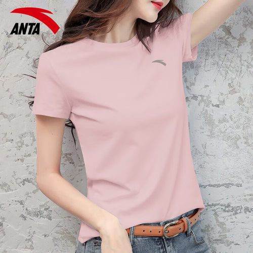 安踏冰丝短袖T恤女装夏季2025新款女士速干衣透气薄款旗舰店上衣 - 图1