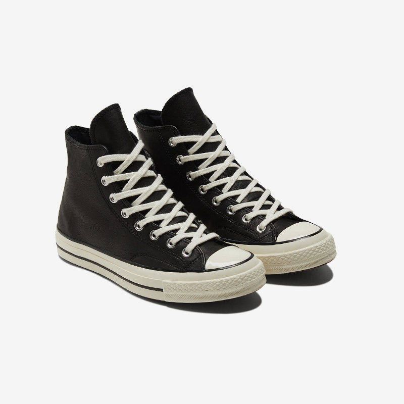 Converse匡威 复古高帮帆布鞋男女同款千鸟格板鞋极夜黑 173129C,淘宝优惠券,粉丝福利购,淘宝优惠卷