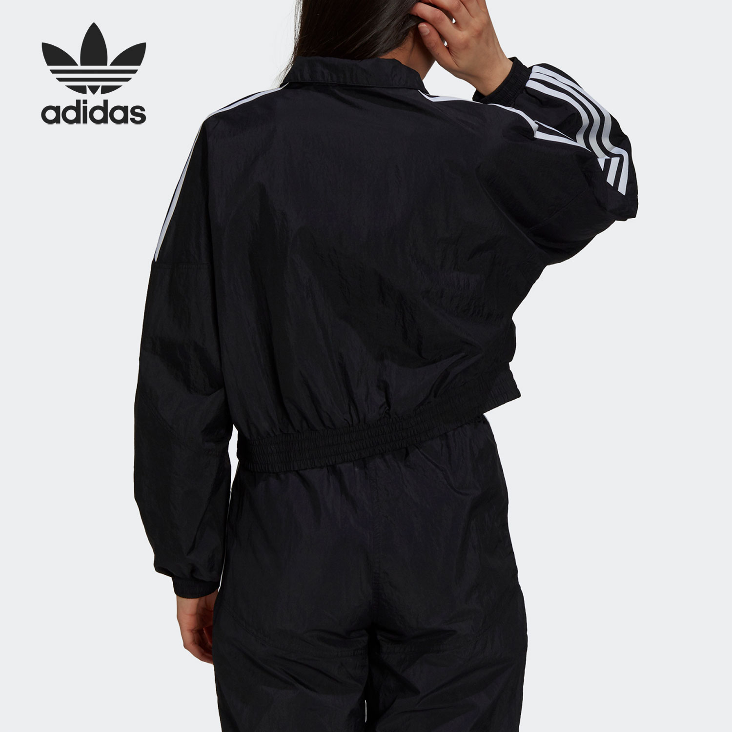 Adidas/阿迪达斯正品三叶草女时尚潮流运动棒球服夹克外套 H22875