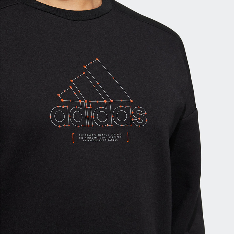 Adidas/阿迪达斯正品秋新款男子运动休闲健身简约套头卫衣 HM5152-图2