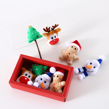 cat Christmas plush toy box plush old man tree snowman built-in ກະດິ່ງ catnip ເພື່ອບັນເທົາຄວາມເບື່ອ Mu Tianliao