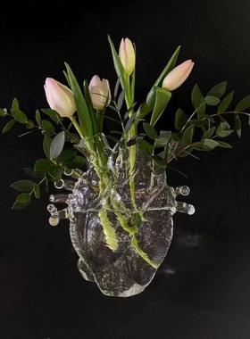 意大利seletti心动花瓶玻璃