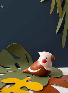 动物摆件经典款玄凤鹦鹉公仔纸镇