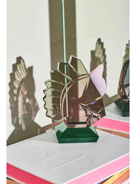 【官方授权】丹麦Reflections Copenhagen Horse 水晶书挡家居礼