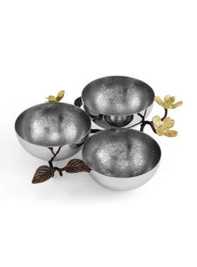 【官方授权】美国Michael Aram Dogwood金色山茱萸餐盘装饰摆件品