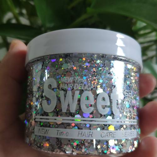 亮片啫喱闪粉亮片舞蹈舞台妆表演撒头发涂身体化妆造型金银亮晶晶 - 图2