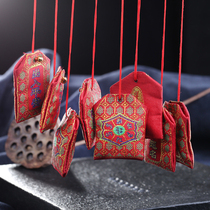 Wholesale 100 pieces of protective blessing bags Shurangama mantra blessing bags sachets purses life-long peace tips cloth bags seven-treasure bags