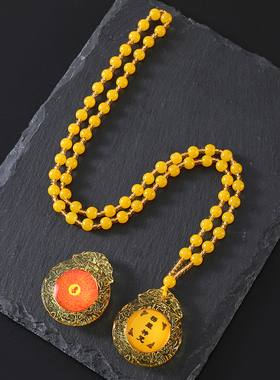 琉璃吊坠楞严咒项链毛衣链