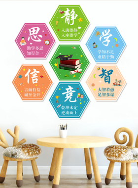 读书角墙贴小学校阅读室装饰