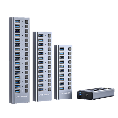 阿卡西斯电脑USB30扩展器供电分线器拓展坞HUB外置手机充电集线器 - 图3