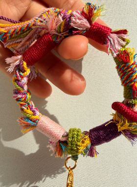 藏式手工编织手链成品节日礼物一物一拍可改尺寸新年红色手绳