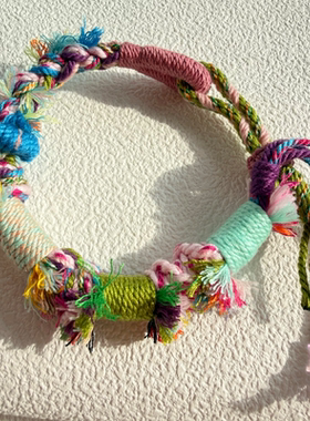 原创设计藏式彩纯手工编织手绳手工制品闺蜜手链节日礼物一物一拍