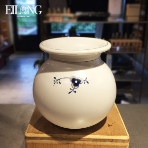 宜龙EILONG墨唐草青花瓷茶叶罐陶瓷密封罐存储罐茶仓茶罐