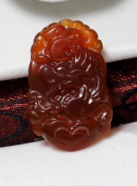 2026属龙本命年红玛瑙吊坠玉髓属龙鼠牛虎兔龙蛇马羊猴鸡狗猪男女