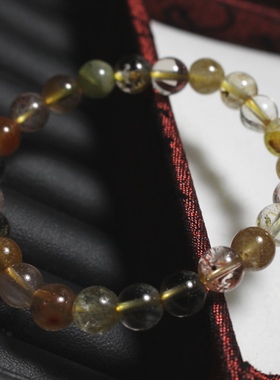 天然彩发晶招财转运手链手串 女生闺蜜生日礼物