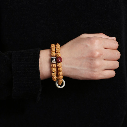 佛手小金刚菩提手串三日红手持盘玩念佛珠链西藏天珠玛瑙跑环配饰 - 图2