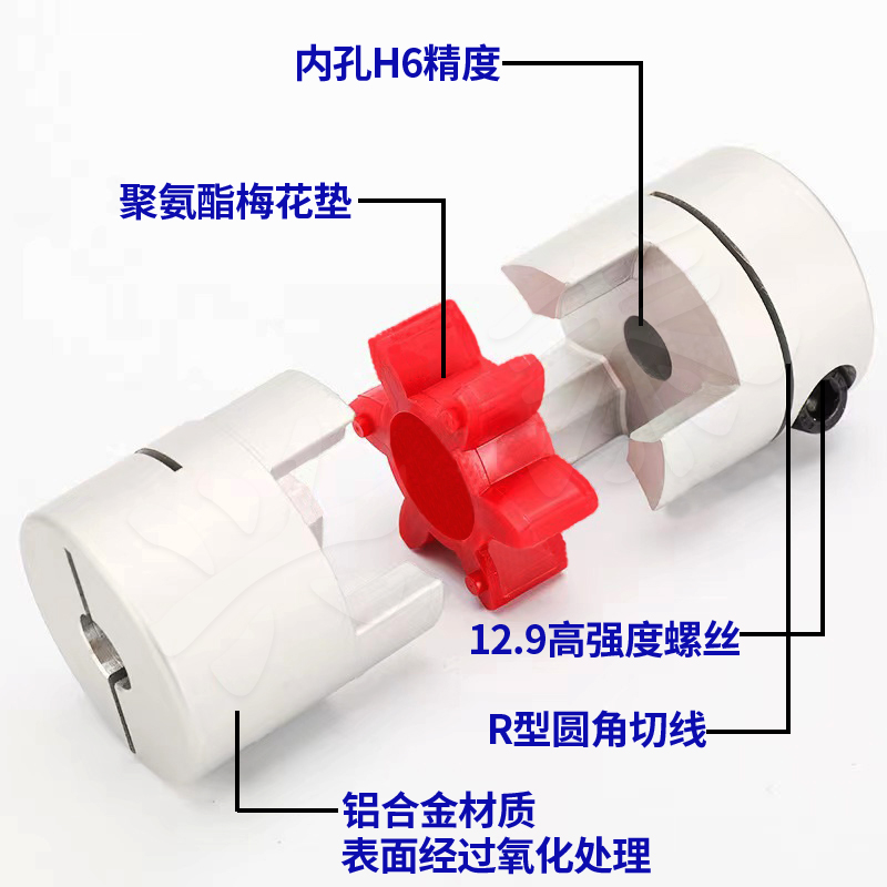 联轴器电机梅花联轴器编码器丝杆弹性马达电机联轴器键槽连轴器