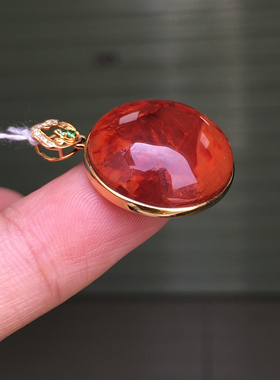 南红玛瑙吊坠挂件项链坠子南红火焰纹吊坠