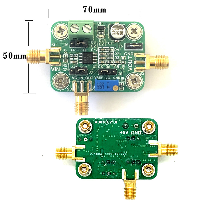 AD8367模块 压控可变增益放大器 VCA AGC 500MHz带宽 45dB范围 - 图2