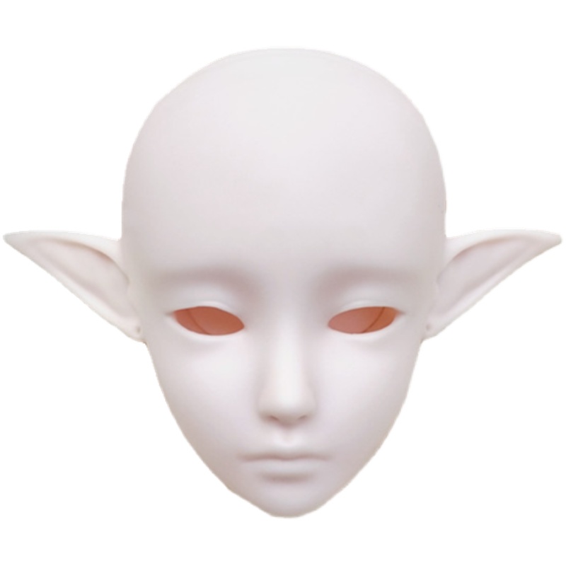 bjd练妆偶头60厘米3分白肌精灵娃娃无妆新手改装妆面手绘练习搪胶 - 图3