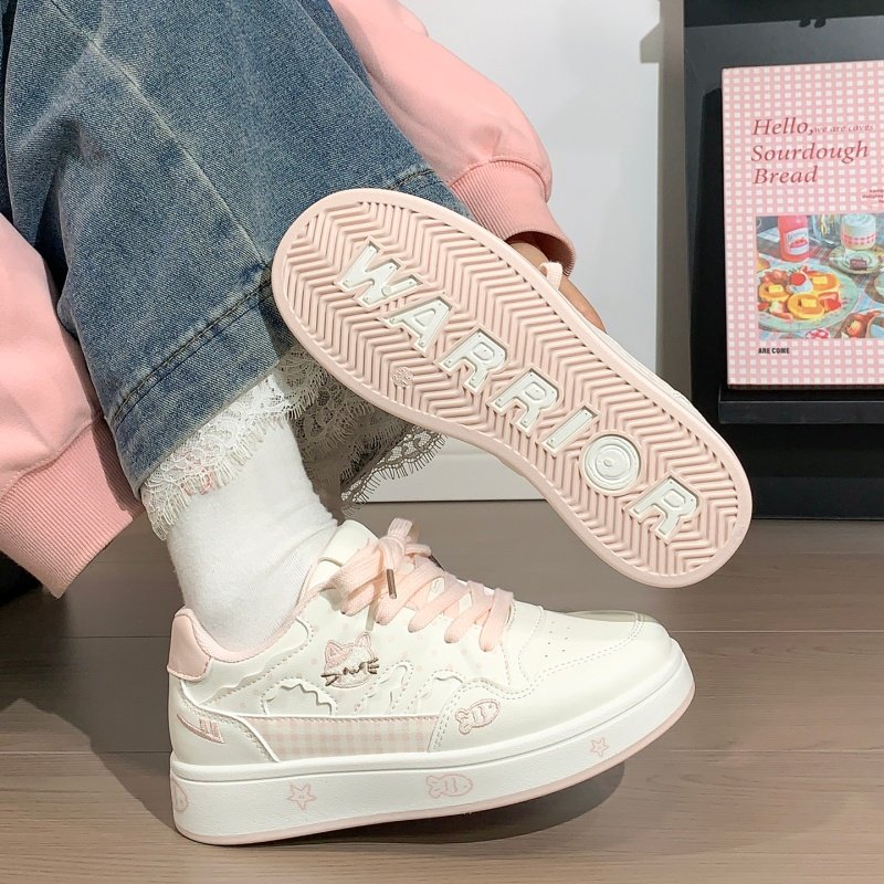 回力2026春季新款韩版休闲鞋猫咪小鱼板鞋女厚底户外校园风小白鞋,淘宝优惠券,粉丝福利购,淘宝优惠卷