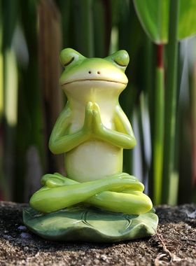 小青蛙装饰品创意盆景治愈系可爱
