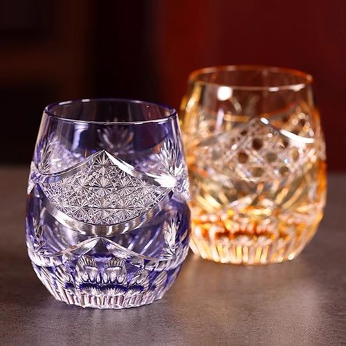 【入会享礼】江户切子kagami万华镜星芒杯竹之膳洛克杯威士忌酒杯 - 图3