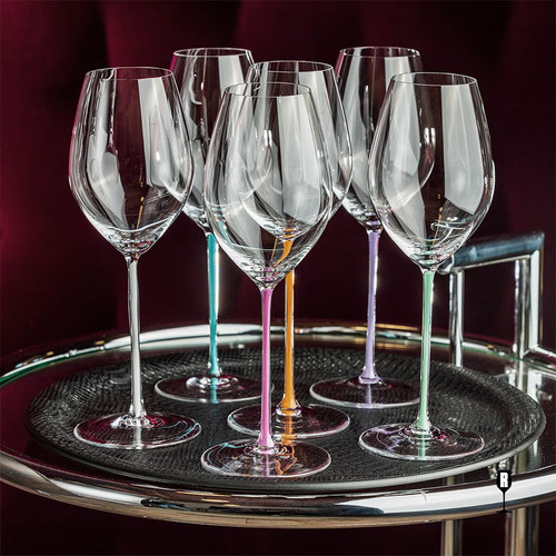 Riedel璀璨彩杆手工水晶红酒杯波尔多勃艮第葡萄酒高脚杯力多醴铎 - 图2