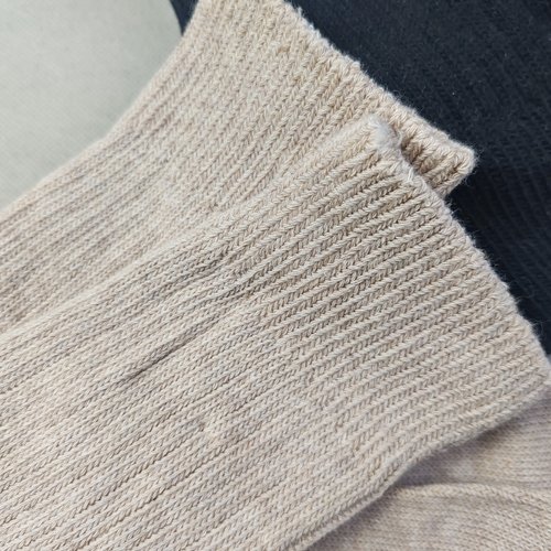 秋冬季女士纯棉长筒袜纯色双针简约百搭及膝小腿高筒袜子库存清货 - 图1