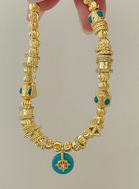 2025年新款爆款星轮盘缠手链镶嵌金刚杵小众气质轻奢高级感手饰品