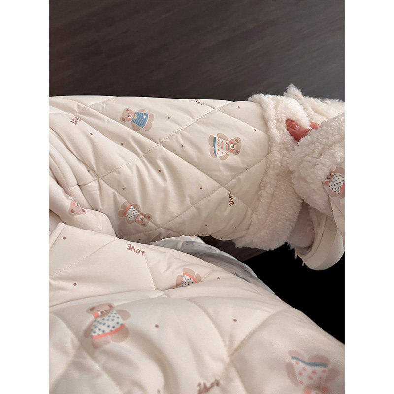 三层厚款夹棉睡衣女秋冬季长袖加绒保暖卡通小熊可外穿家居服套装,淘宝优惠券,粉丝福利购,淘宝优惠卷