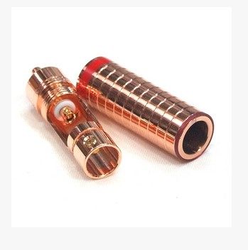 gaofei Audiophile/高非 纯紫铜 高档RCA莲花插头 音频信号线端子 - 图2