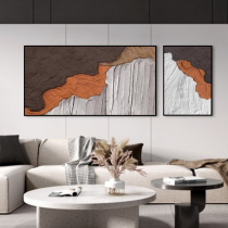 Abstract tidal modern minimalist living-room sofa Background wall hanging painting Advanced senses Double-couplets Bedroom Art Crystal Porcelain Painting