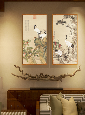 中式风书房餐厅走廊过道玄关画