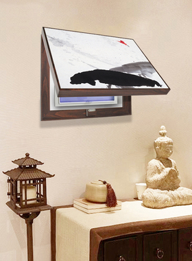 新中式风空气开关电表箱装饰画