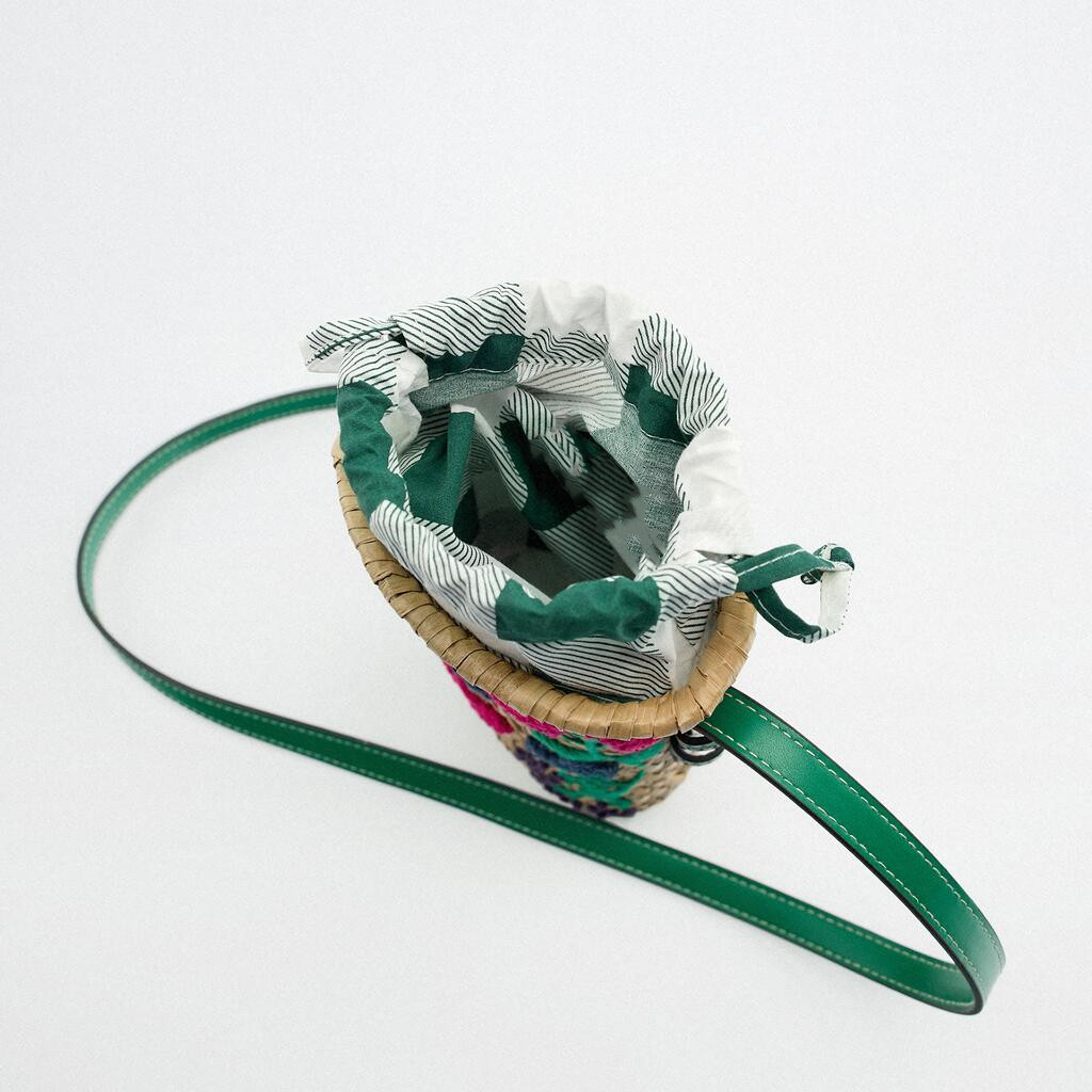 个性Z夏季新品A女包水杯包绿色单肩包迷你编织篮草编包奶茶斜挎包,淘宝优惠券,粉丝福利购,淘宝优惠卷