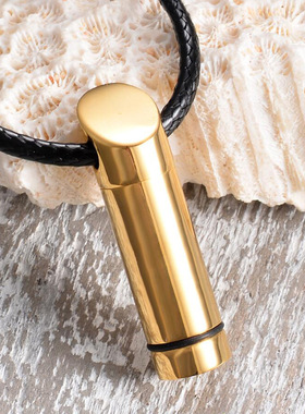 不锈钢可打开纪念放骨灰精油项链