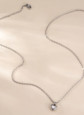 不锈钢可打开迷你爱心小容器项链