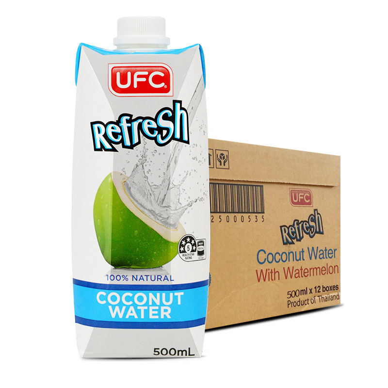 泰国原装进口ufc绿茶味饮料椰子水 意满强食品纯果蔬汁