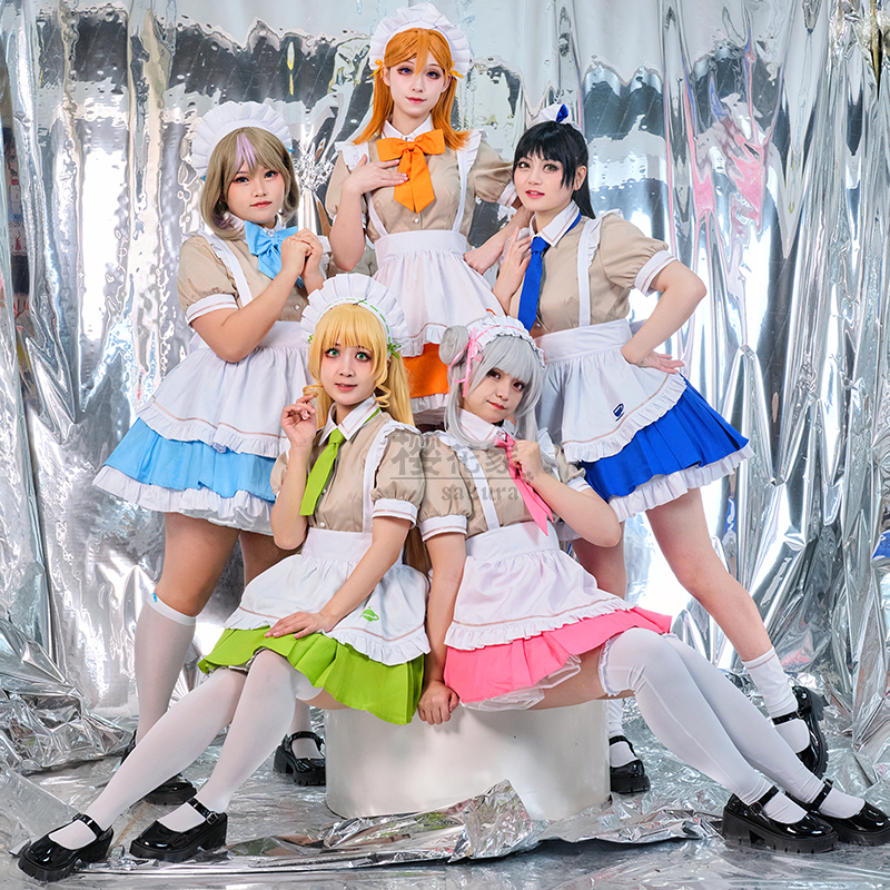 Lovelive Liella星团 香音可可砂都堇恋 女仆装 cosplay服装 - 图0