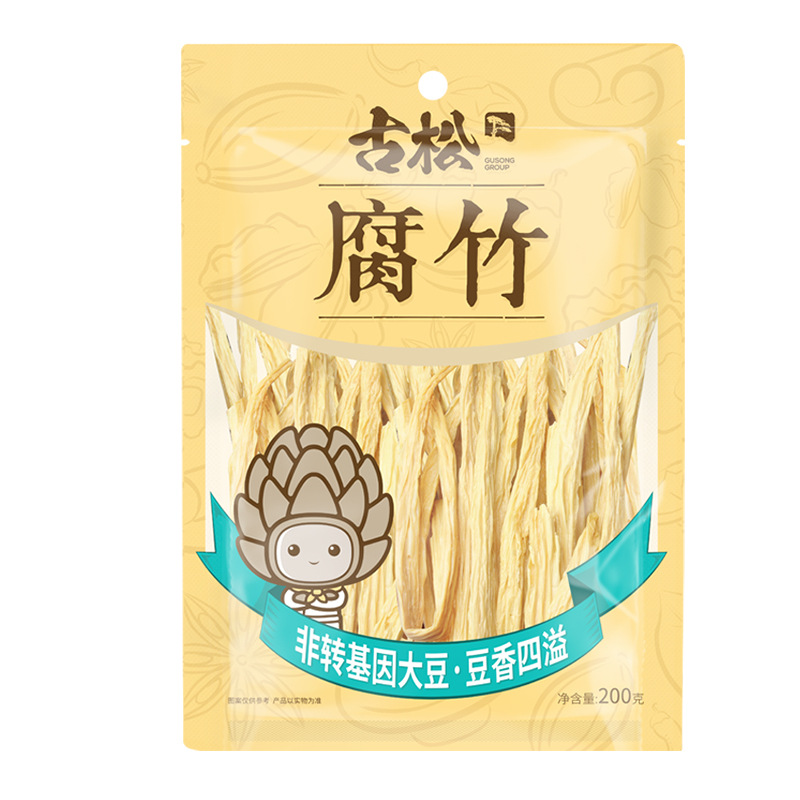 古松 腐竹黄豆皮腐皮豆干货土特产火锅配料添加纯正特产级200g - 图2