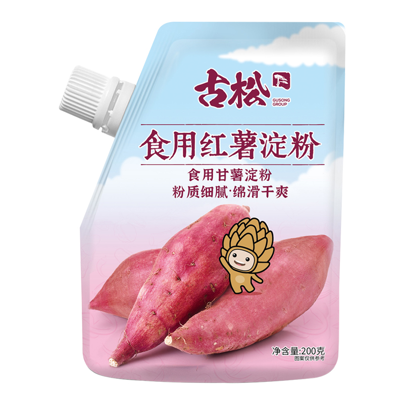 古松带嘴淀粉家用烹调勾芡食用生粉面包烘焙原料红薯淀粉200g-图0