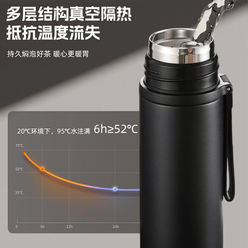 富光保温杯全钢男款水杯子316L不锈钢茶水分离高档送礼泡茶杯定制 - 图1